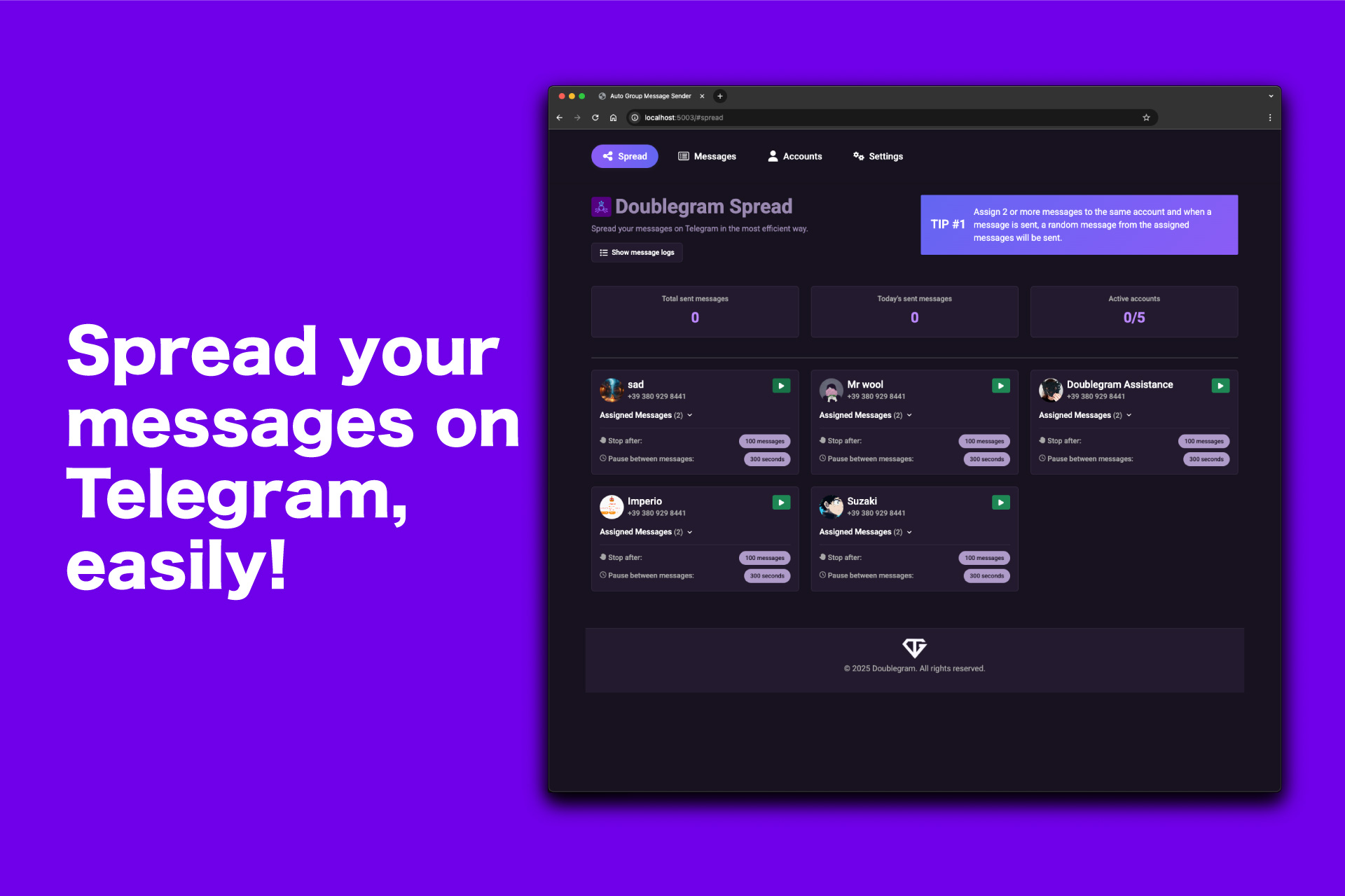 Doublegram Spread screenshot